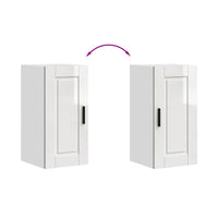 Pensile da Cucina-Mobile Cucina da Parete Porto Bianco Lucido in Legno Multistrato 690231