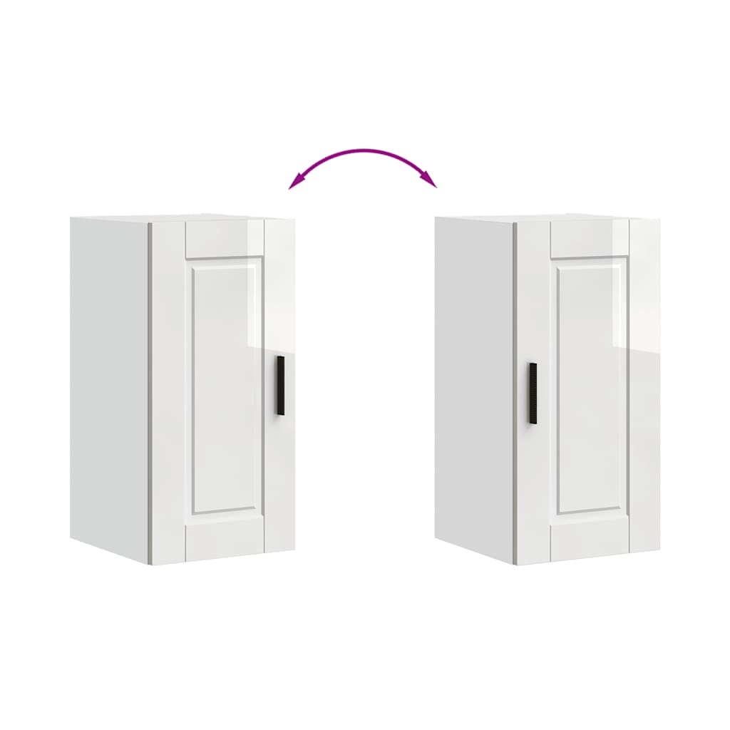 Pensile da Cucina Porto Bianco Lucido in Legno Multistrato 854019