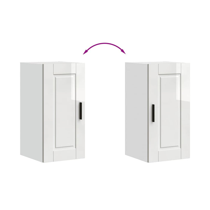 Pensile da Cucina Porto Bianco Lucido in Legno Multistrato 854019