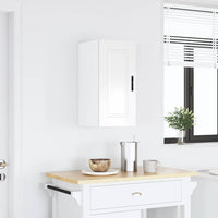 Pensile da Cucina-Mobile Cucina da Parete Porto Bianco Lucido in Legno Multistrato 690231