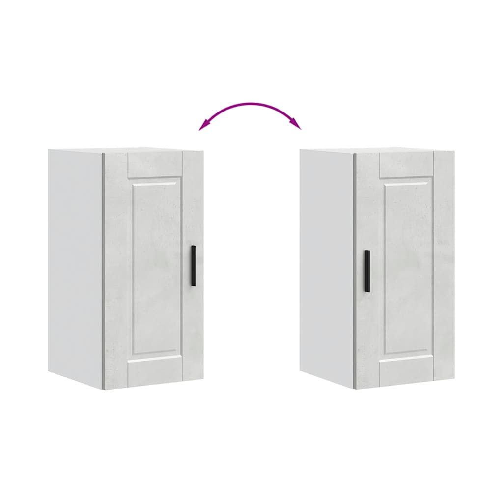 Pensile da Cucina-Mobile Cucina da Parete Porto Grigio Cemento in Legno Multistrato 160919