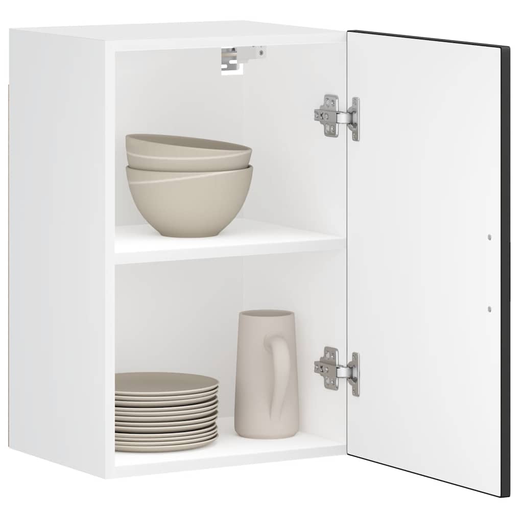 Pensile da Cucina-Mobile Cucina da Parete Porto Nero in Legno Multistrato 949553