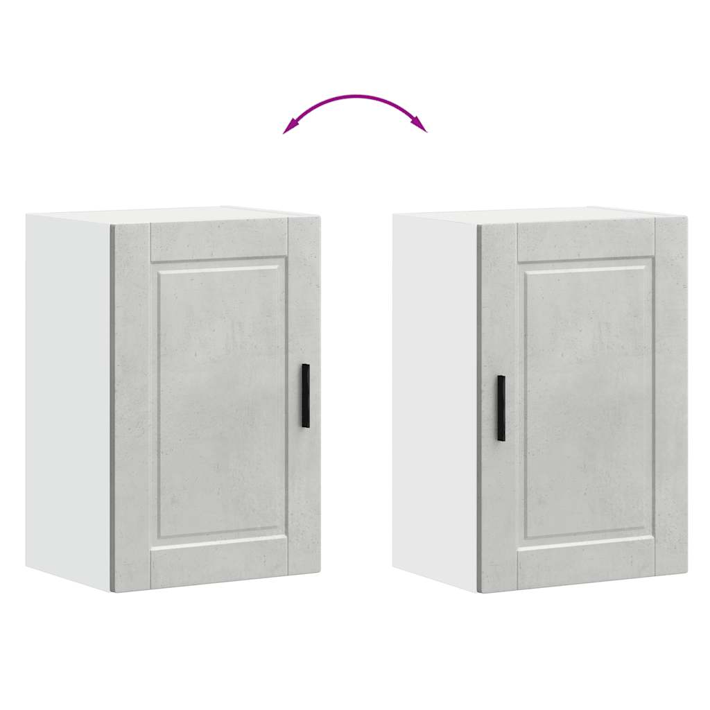 vidaXL Pensile da Cucina Porto Grigio Cemento in Legno Multistrato