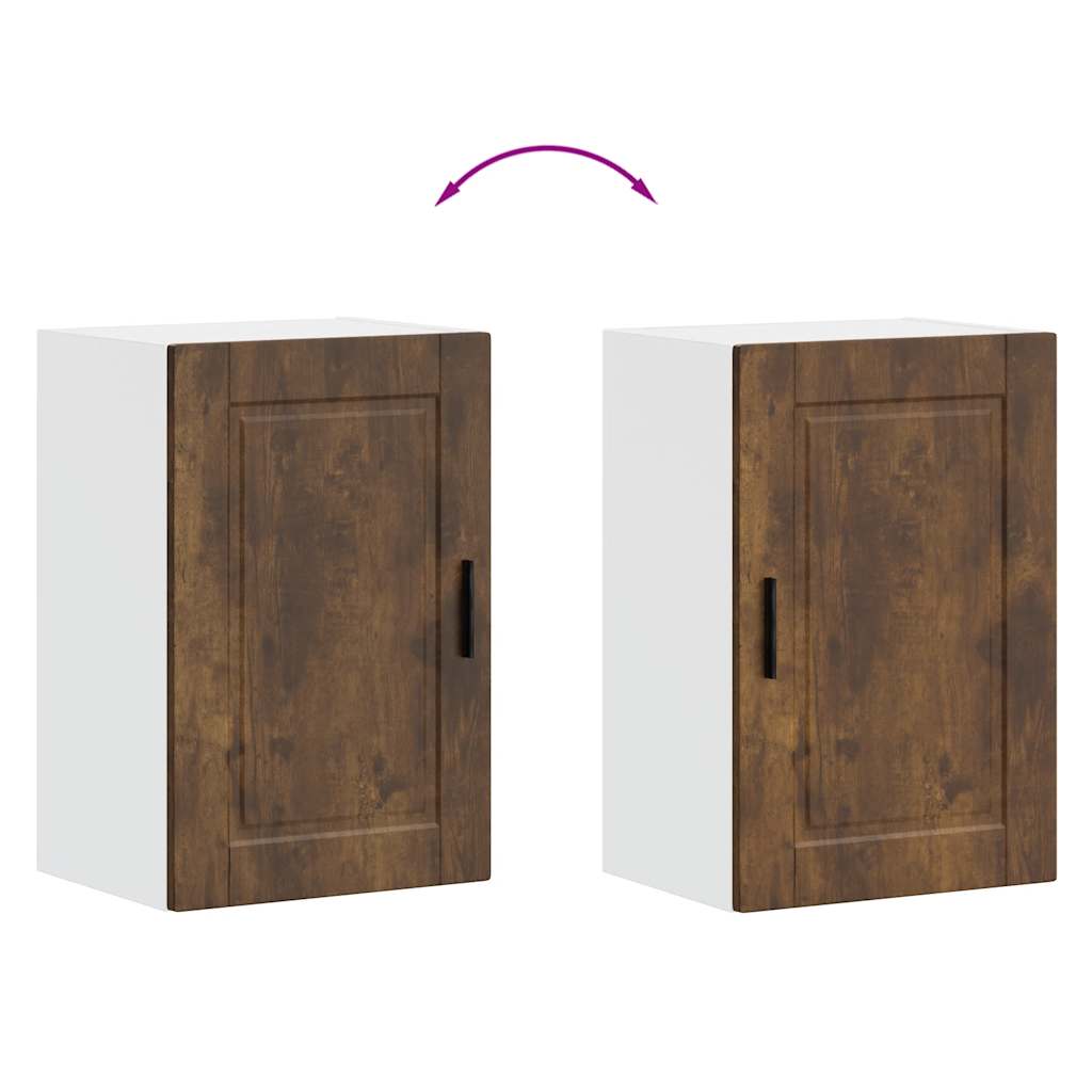 vidaXL Pensile da Cucina Porto Rovere Fumo in Legno Multistrato