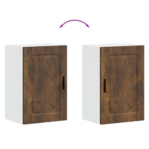 vidaXL Pensile da Cucina Porto Rovere Fumo in Legno Multistrato