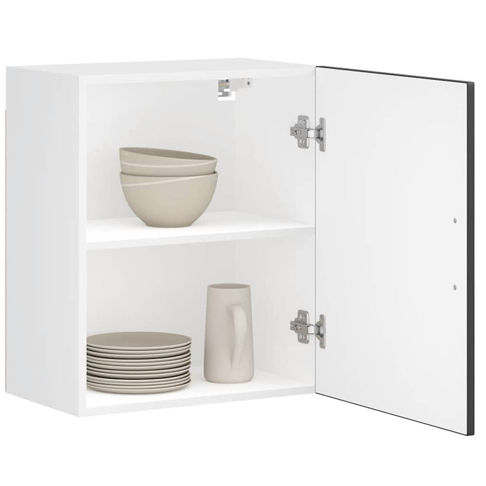 Pensili da Cucina 2 pz-Mobile Cucina da Parete Porto Nero in Legno Multistrato