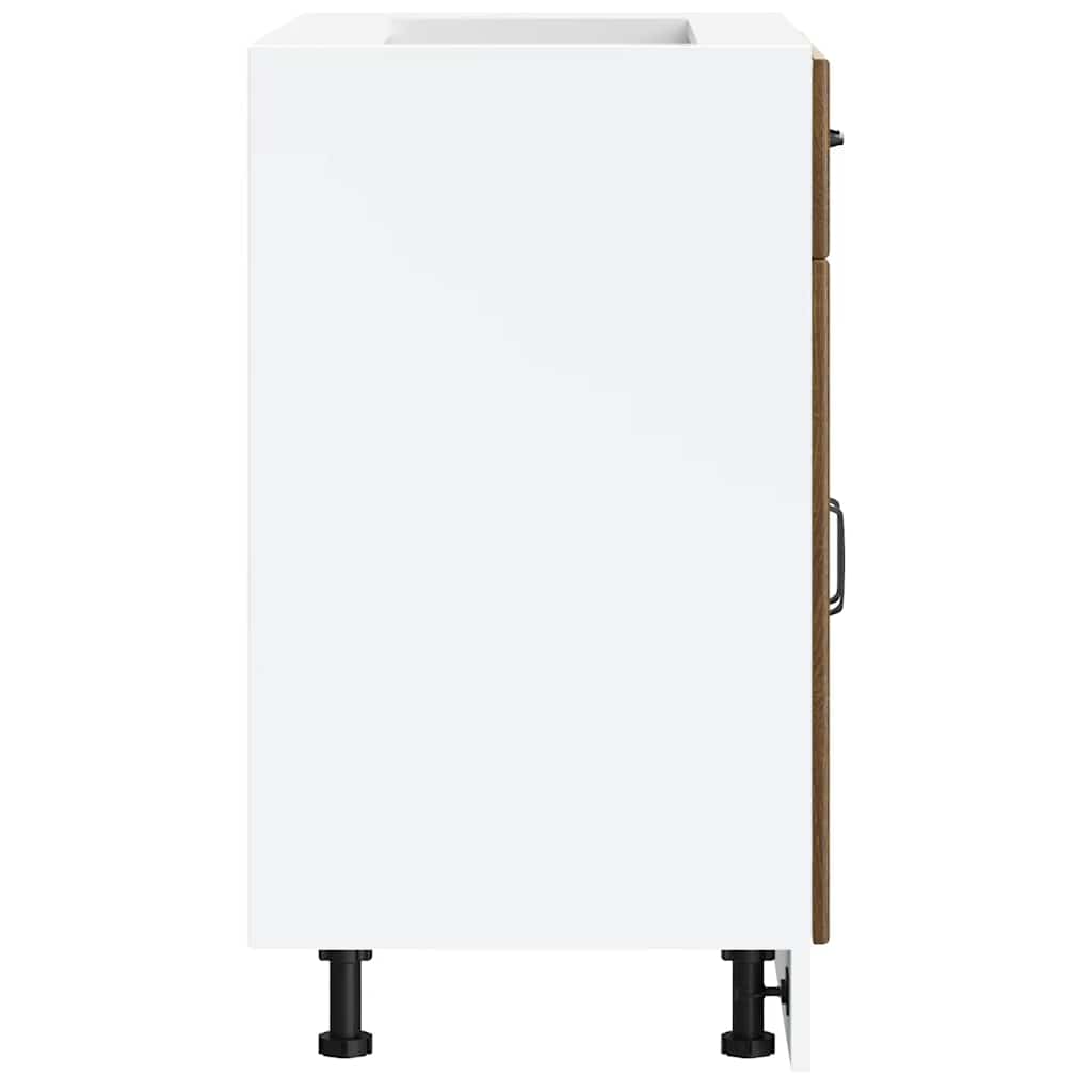 Pensile da Cucina-Mobile Cucina da Parete Porto Bianco Lucido in Legno Multistrato 493104