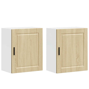 Pensili da Cucina 2 pz-Mobile Cucina da Parete Porto Rovere Sonoma in Legno Multistrato