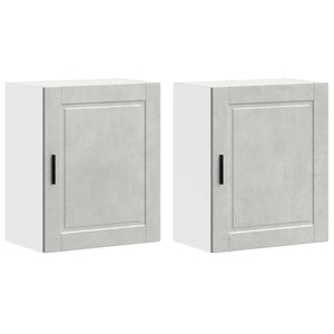 vidaXL Pensili da Cucina 2 pz Porto Grigio Cemento Legno Multistrato