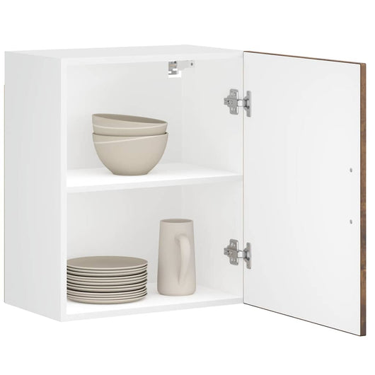 Pensili da Cucina 2 pz-Mobile Cucina da Parete Porto Rovere Fumo in Legno Multistrato