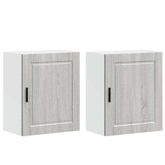 vidaXL Pensili da Cucina 2 pz Porto Grigio Sonoma in Legno Multistrato