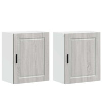 Pensili da Cucina 2 pz Porto Grigio Sonoma in Legno Multistrato 854050