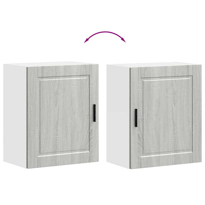 vidaXL Pensili da Cucina 2 pz Porto Grigio Sonoma in Legno Multistrato