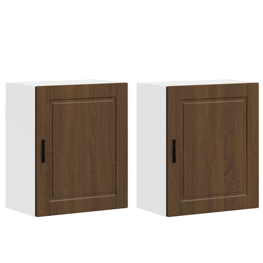 vidaXL Pensili da Cucina 2 pz Porto Rovere Marrone Legno Multistrato