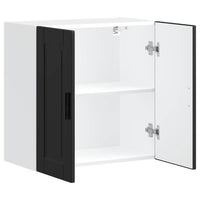 Pensile da Cucina-Mobile Cucina da Parete Porto Nero in Legno Multistrato 253950