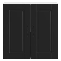 Pensile da Cucina-Mobile Cucina da Parete Porto Nero in Legno Multistrato 253950