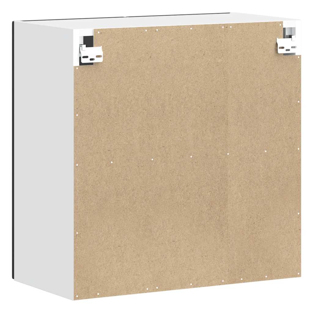 Pensile da Cucina-Mobile Cucina da Parete Porto Nero in Legno Multistrato 253950