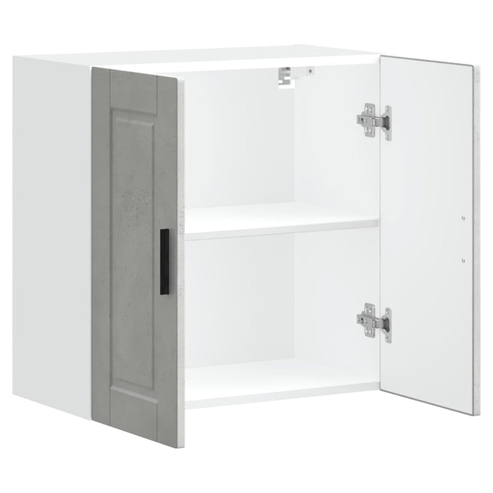 Pensile da Cucina-Mobile Cucina da Parete Porto Grigio Cemento in Legno Multistrato 526262