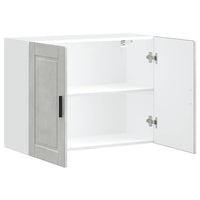 Pensile da Cucina-Mobile Cucina da Parete Porto Grigio Cemento in Legno Multistrato 786963