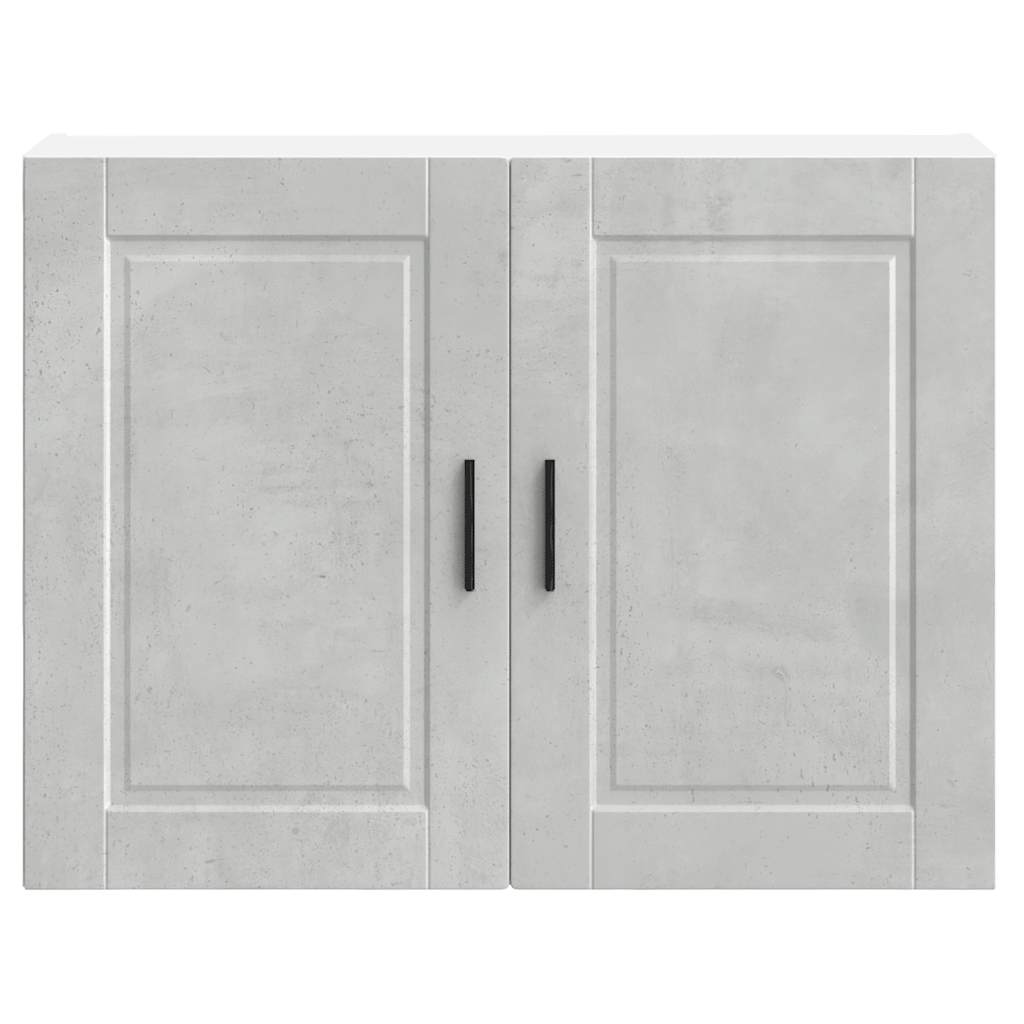 Pensile da Cucina-Mobile Cucina da Parete Porto Grigio Cemento in Legno Multistrato 786963