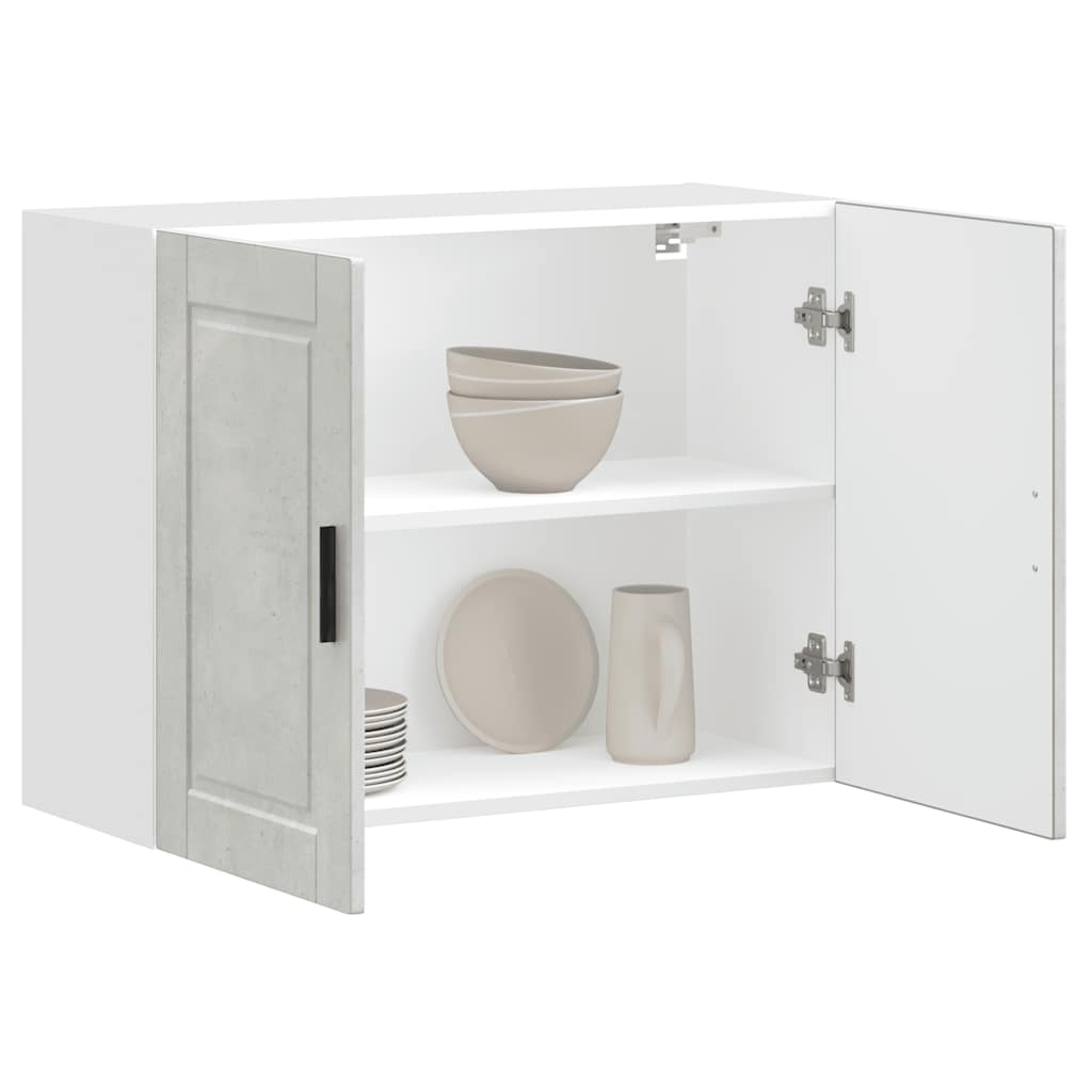 vidaXL Pensile da Cucina Porto Grigio Cemento in Legno Multistrato