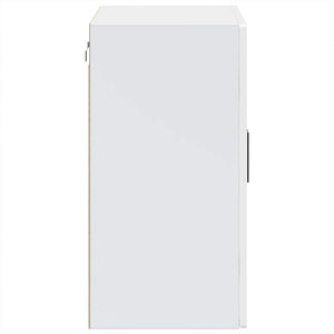 vidaXL Pensile da Cucina con Porta in Vetro Porto Bianco