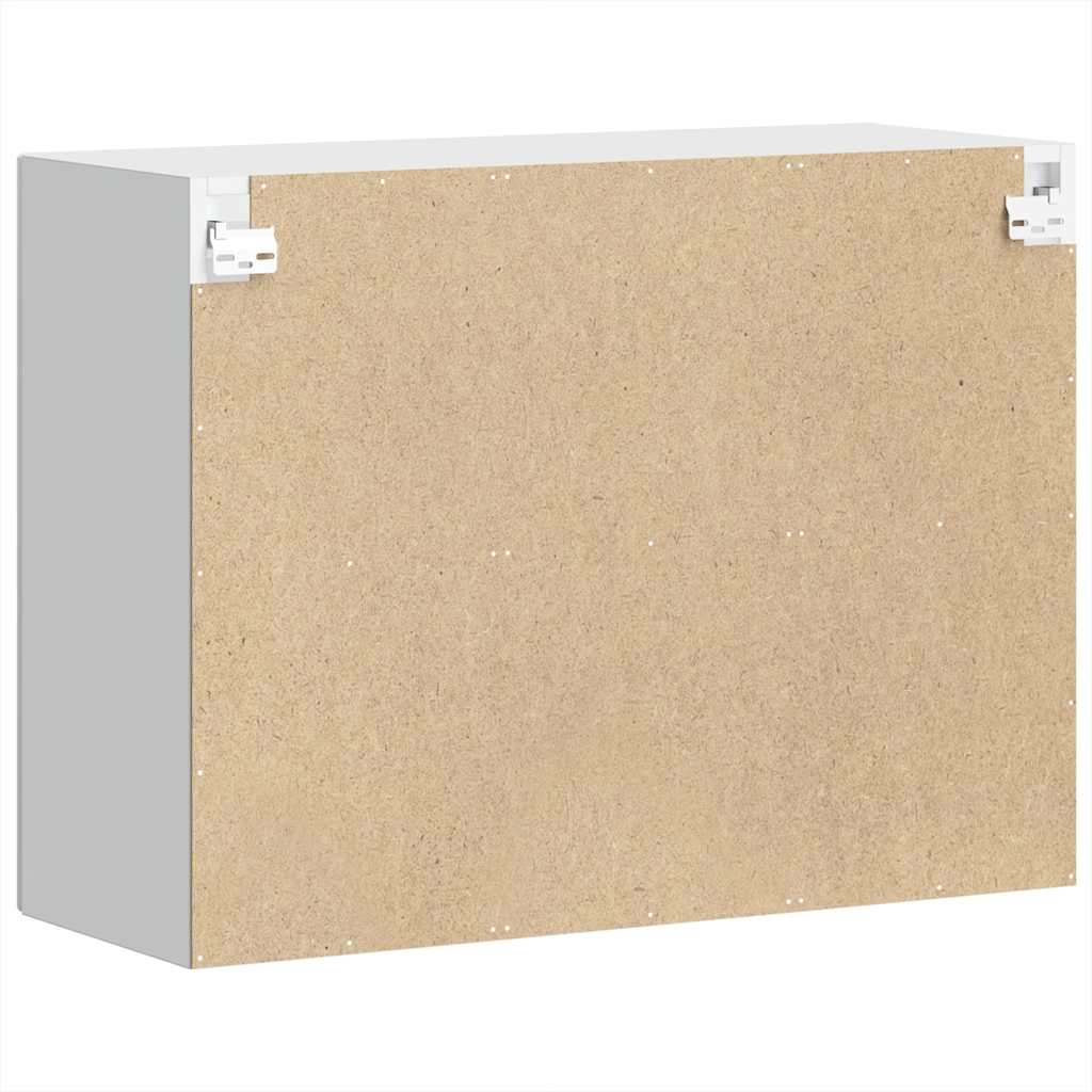 vidaXL Pensile da Cucina con Porta in Vetro Porto Bianco