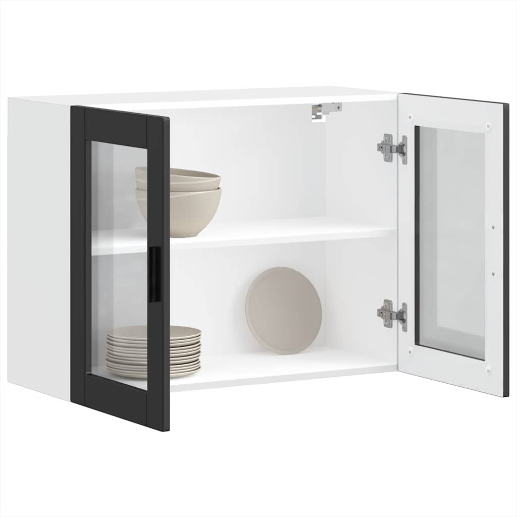 Pensile da Cucina con Porta in Vetro Porto Nero