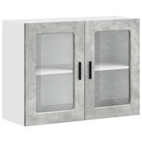 Pensile da Cucina con Porta in Vetro Porto Grigio Cemento 854091