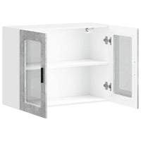 Pensile da Cucina con Porta in Vetro Porto Grigio Cemento 854091