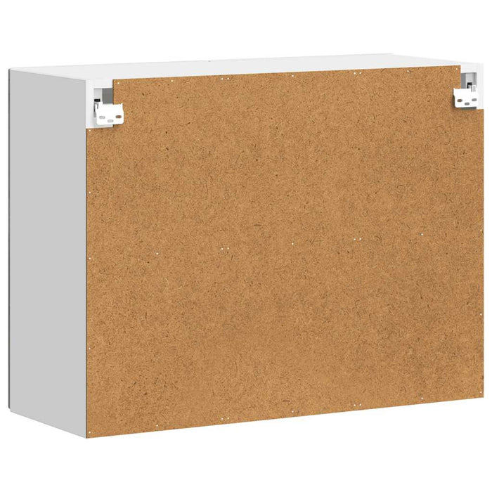 Pensile da Cucina con Porta in Vetro-Mobile Cucina da Parete Porto Grigio Cemento 225545