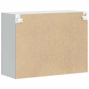 vidaXL Pensile da Cucina con Porta in Vetro Porto Grigio Cemento