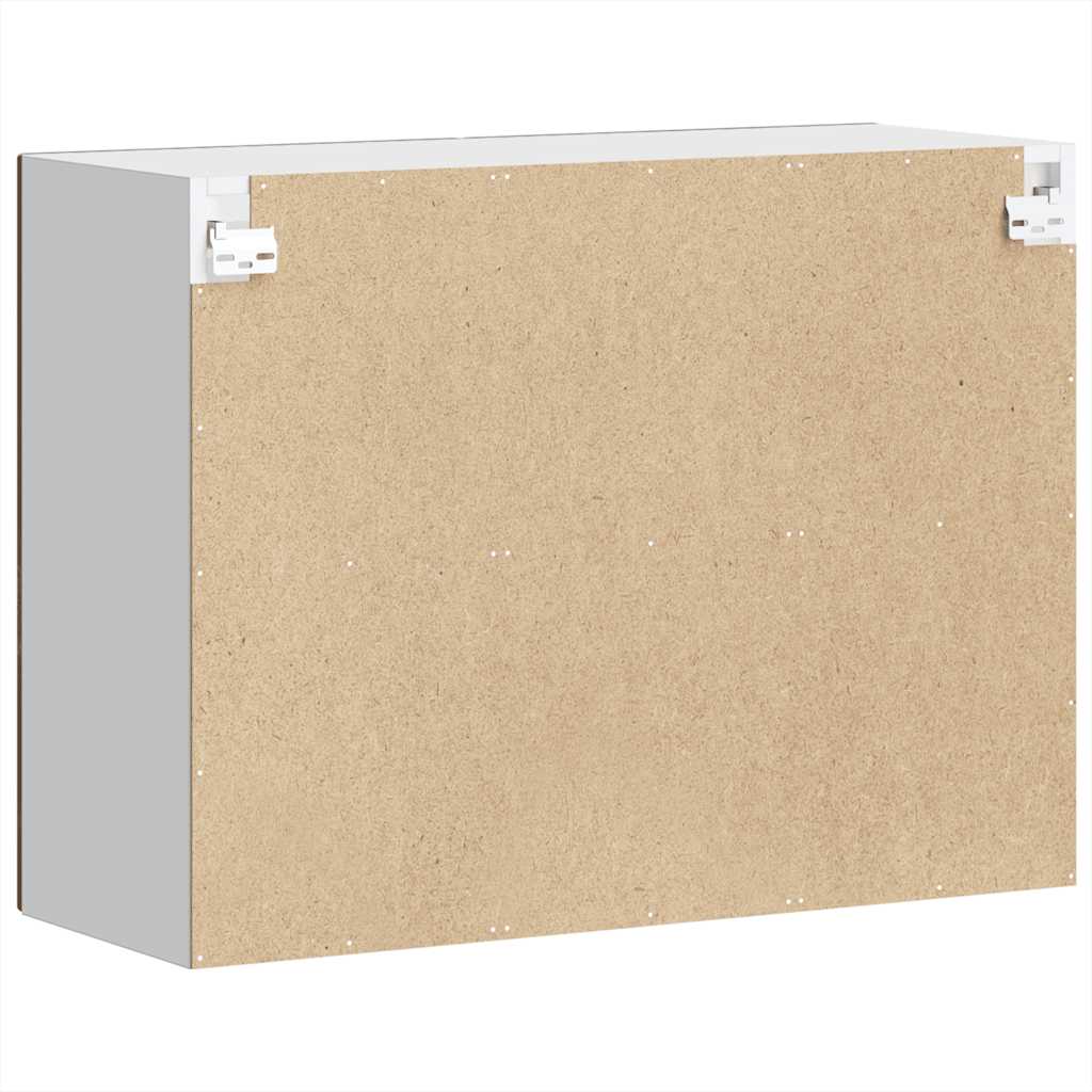 vidaXL Pensile da Cucina con Porta in Vetro Porto Rovere Fumo