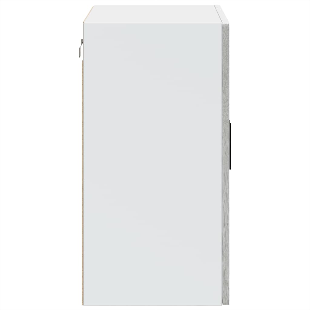 vidaXL Pensile da Cucina con Porta in Vetro Porto Grigio Sonoma