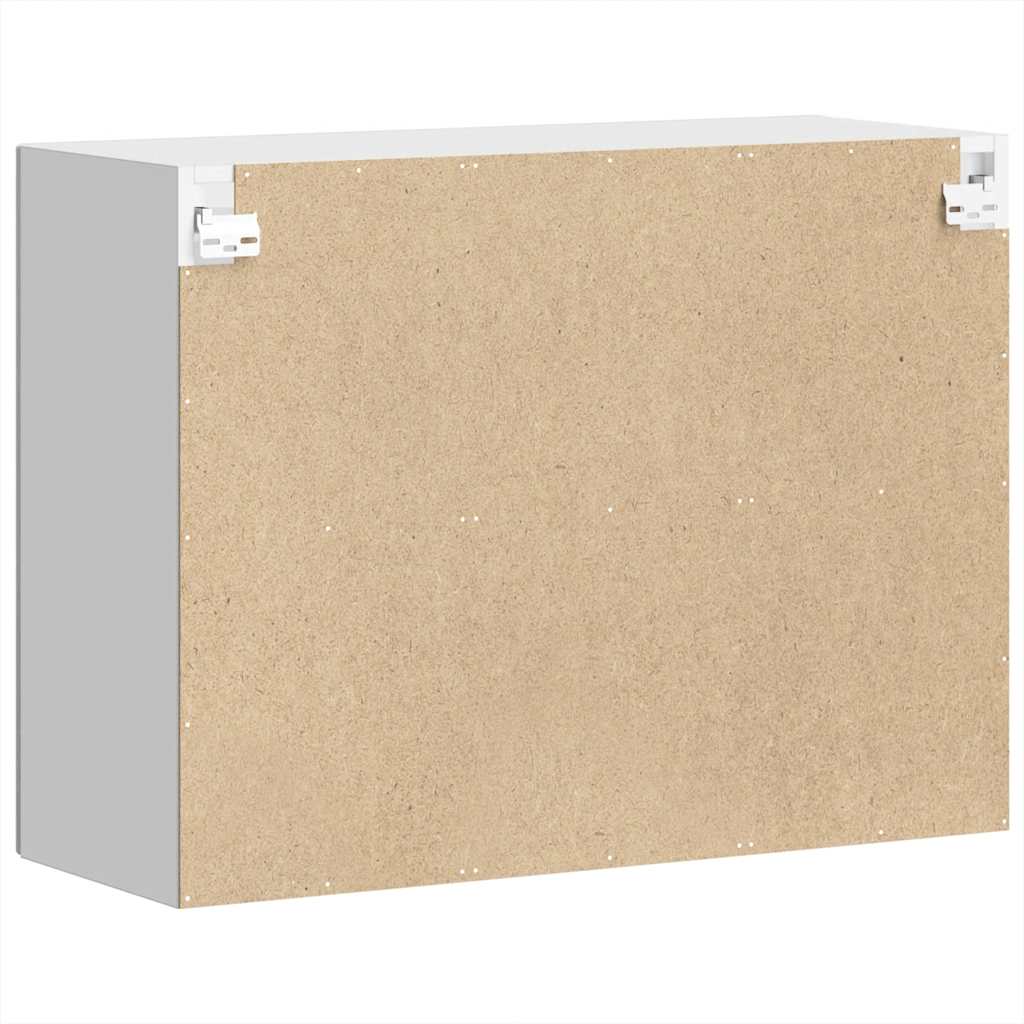 vidaXL Pensile da Cucina con Porta in Vetro Porto Grigio Sonoma