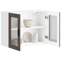Pensile da Cucina con Porta in Vetro Porto Rovere Marrone 854094