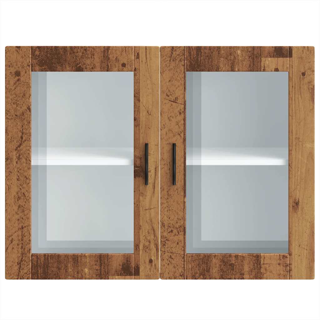 Pensile da Cucina con Porta in Vetro Porto Legno Vecchio 854095