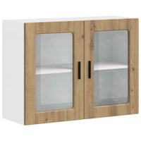 Pensile da Cucina con Porta in Vetro-Mobile Cucina da Parete Porto Rovere Artigianale 521655