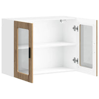 Pensile da Cucina con Porta in Vetro-Mobile Cucina da Parete Porto Rovere Artigianale 521655