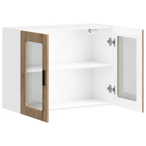 Pensile da Cucina con Porta in Vetro-Mobile Cucina da Parete Porto Rovere Artigianale 521655