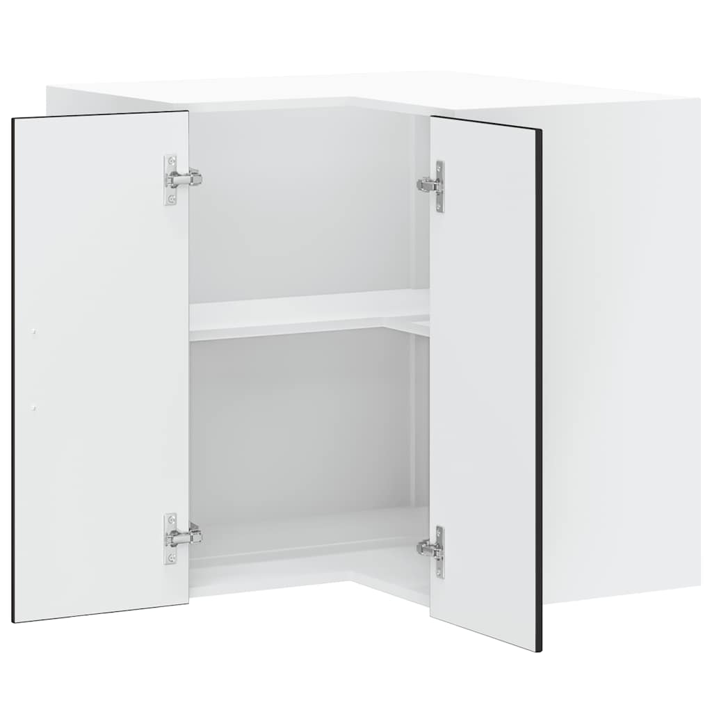 vidaXL Pensile da Cucina ad Angolo Porto Nero in Legno Multistrato