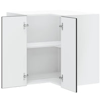 vidaXL Pensile da Cucina ad Angolo Porto Nero in Legno Multistrato