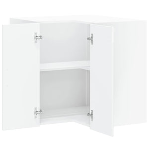 vidaXL Pensile da Cucina ad Angolo Porto Bianco Lucido in Truciolato