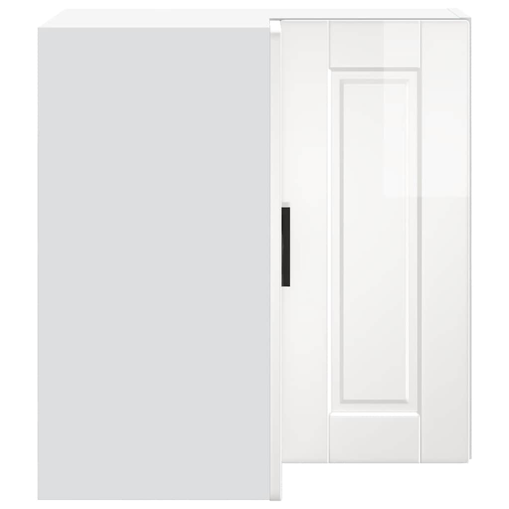 vidaXL Pensile da Cucina ad Angolo Porto Bianco Lucido in Truciolato