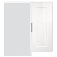 vidaXL Pensile da Cucina ad Angolo Porto Bianco Lucido in Truciolato