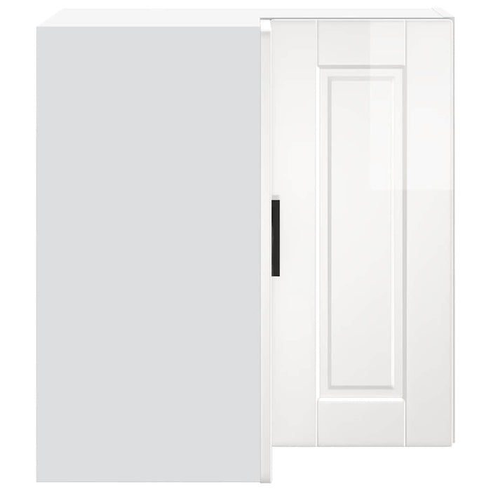 Pensile da Cucina ad Angolo-Mobile Cucina da Parete Porto Bianco Lucido in Truciolato