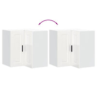 vidaXL Pensile da Cucina ad Angolo Porto Bianco Lucido in Truciolato