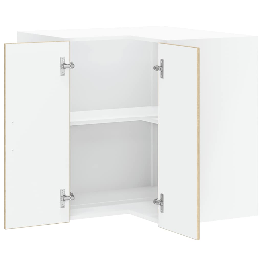 Pensile da Cucina ad Angolo-Mobile Cucina da Parete Porto Rovere Sonoma in Truciolato