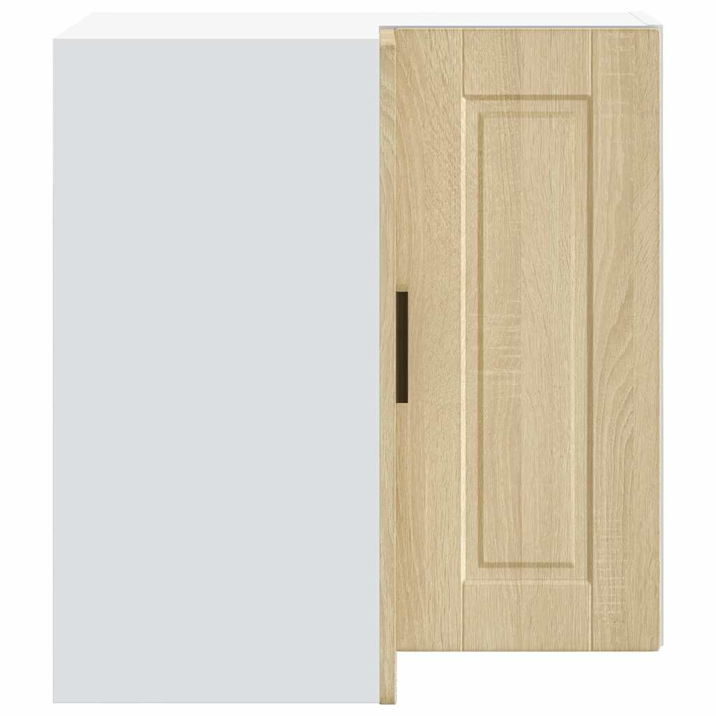 Pensile da Cucina ad Angolo-Mobile Cucina da Parete Porto Rovere Sonoma in Truciolato