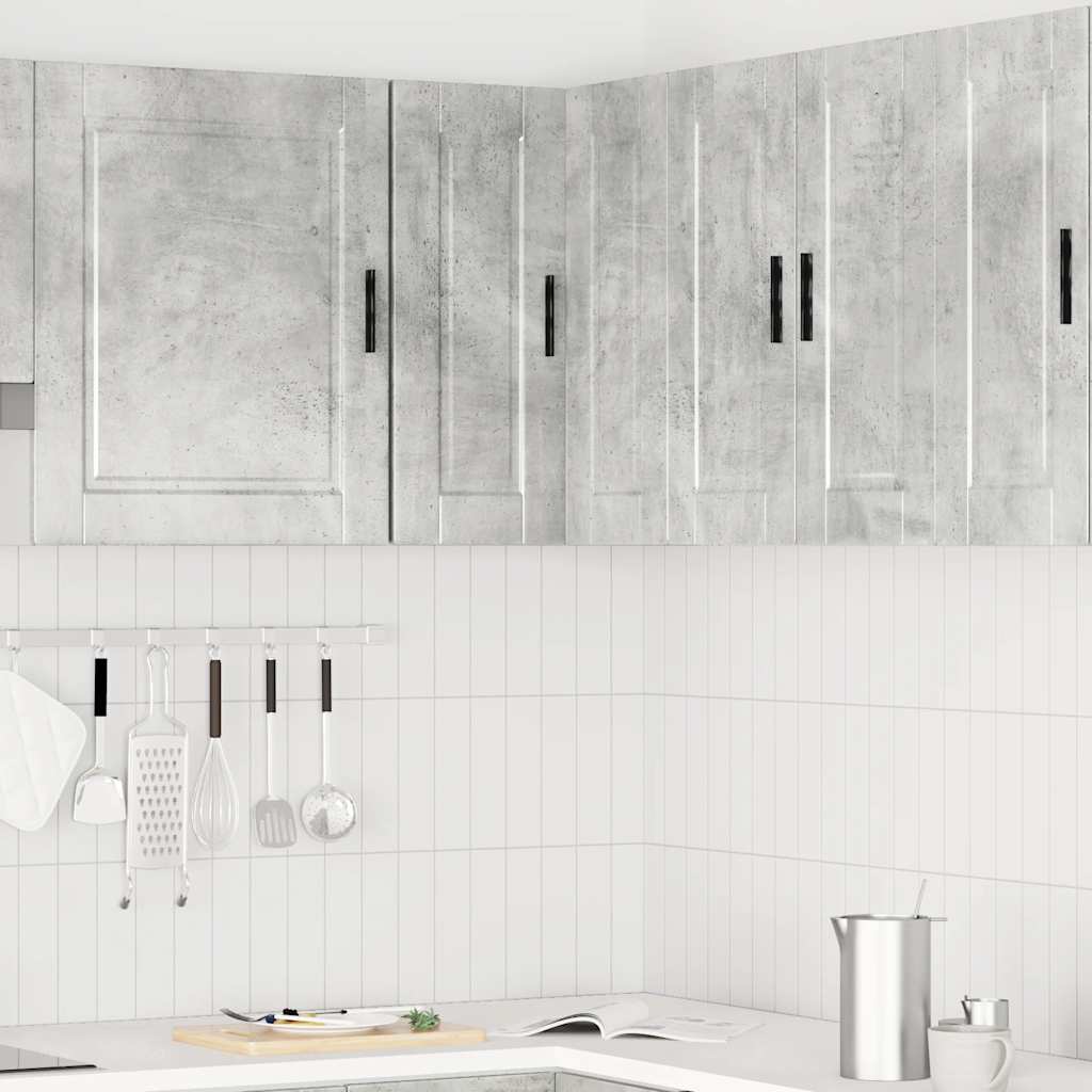 vidaXL Pensile da Cucina ad Angolo Porto Grigio Cemento in Truciolato